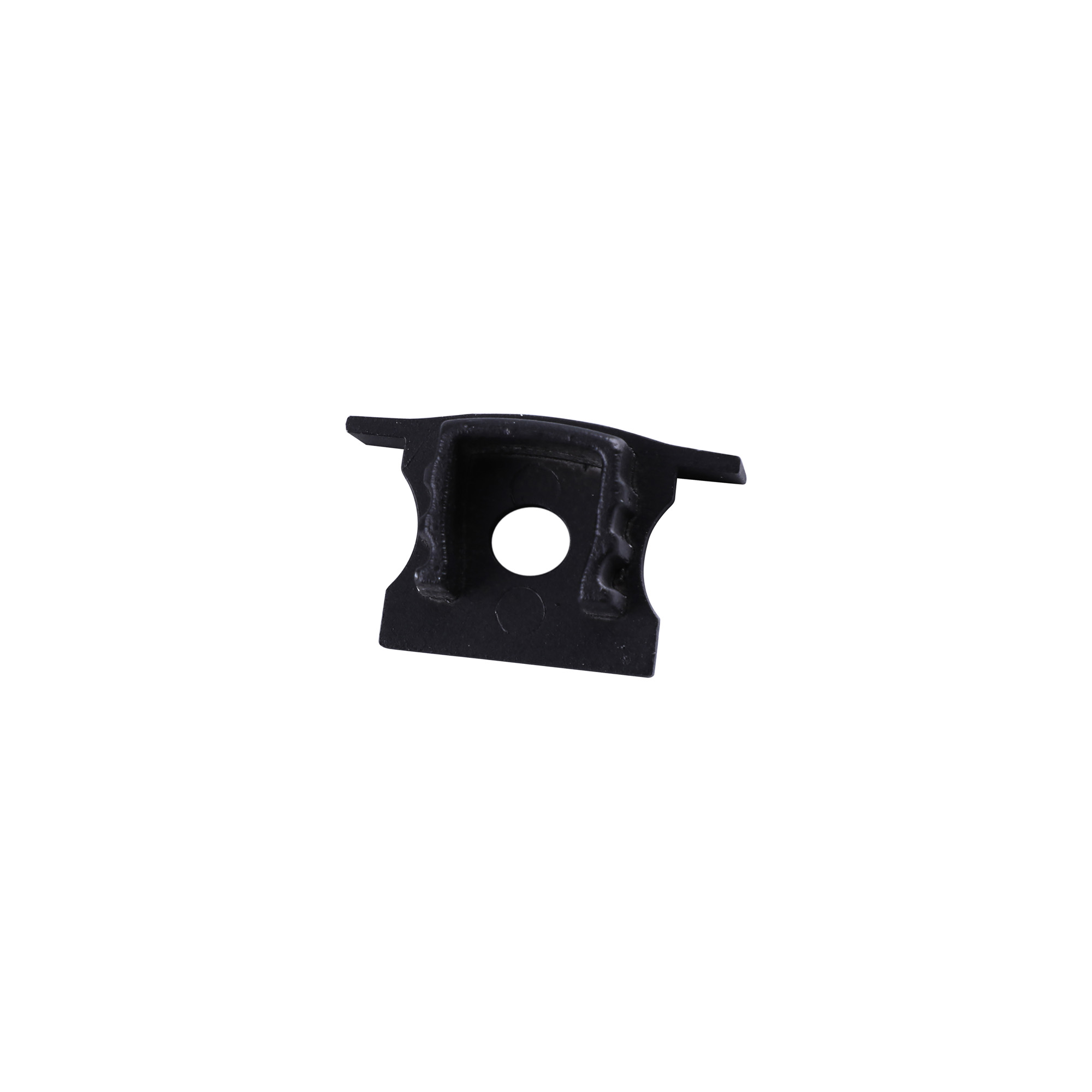 M7411  Tiras 17.3 x 15.3mm Black Recessed Profile End Cap With Hole (1pc) for M7408
